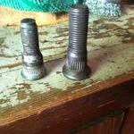 old and new studs before machining